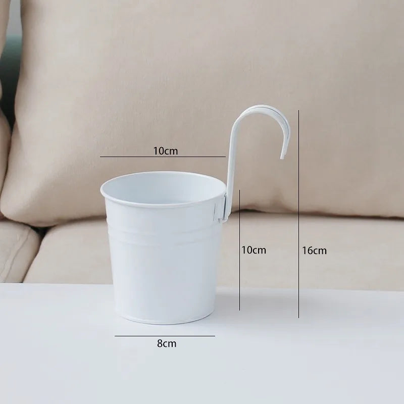 10-Color Metal Flower Pot Hooks – Hanging Garden Planters