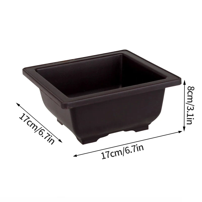 Square Bonsai Tray Planter – Imitation Purple Clay Flower Pot