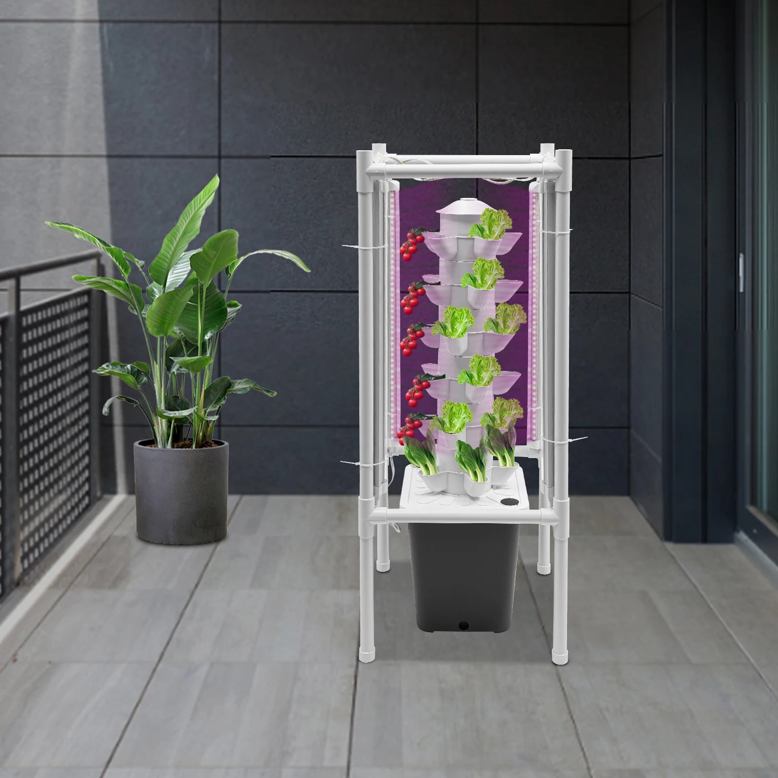 30-Holes Hydroponic Garden Vertical Tower with Growing Light