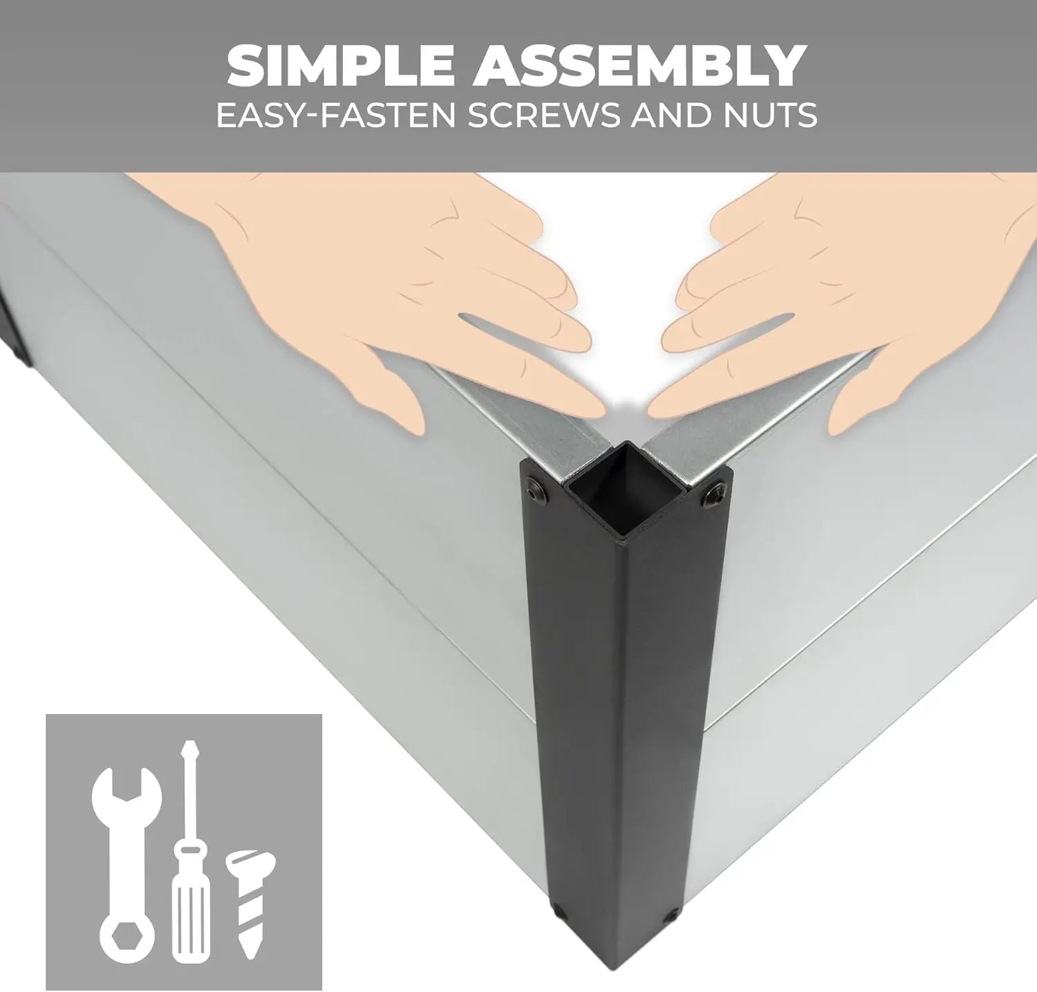 Galvanized Metal Raised Garden Bed – Outdoor Planter Box