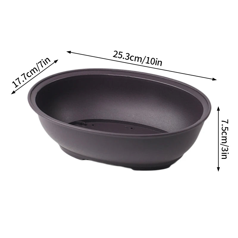 Square Bonsai Tray Planter – Imitation Purple Clay Flower Pot