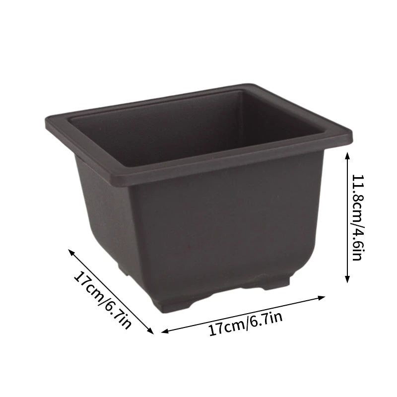 Square Bonsai Tray Planter – Imitation Purple Clay Flower Pot