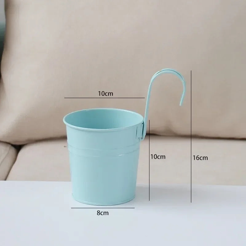 10-Color Metal Flower Pot Hooks – Hanging Garden Planters