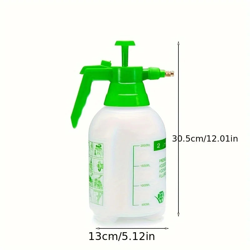 2L High-Capacity Adjustable Nozzle Garden Sprayer - Air Pressure Watering Can for Plants & Car Wash