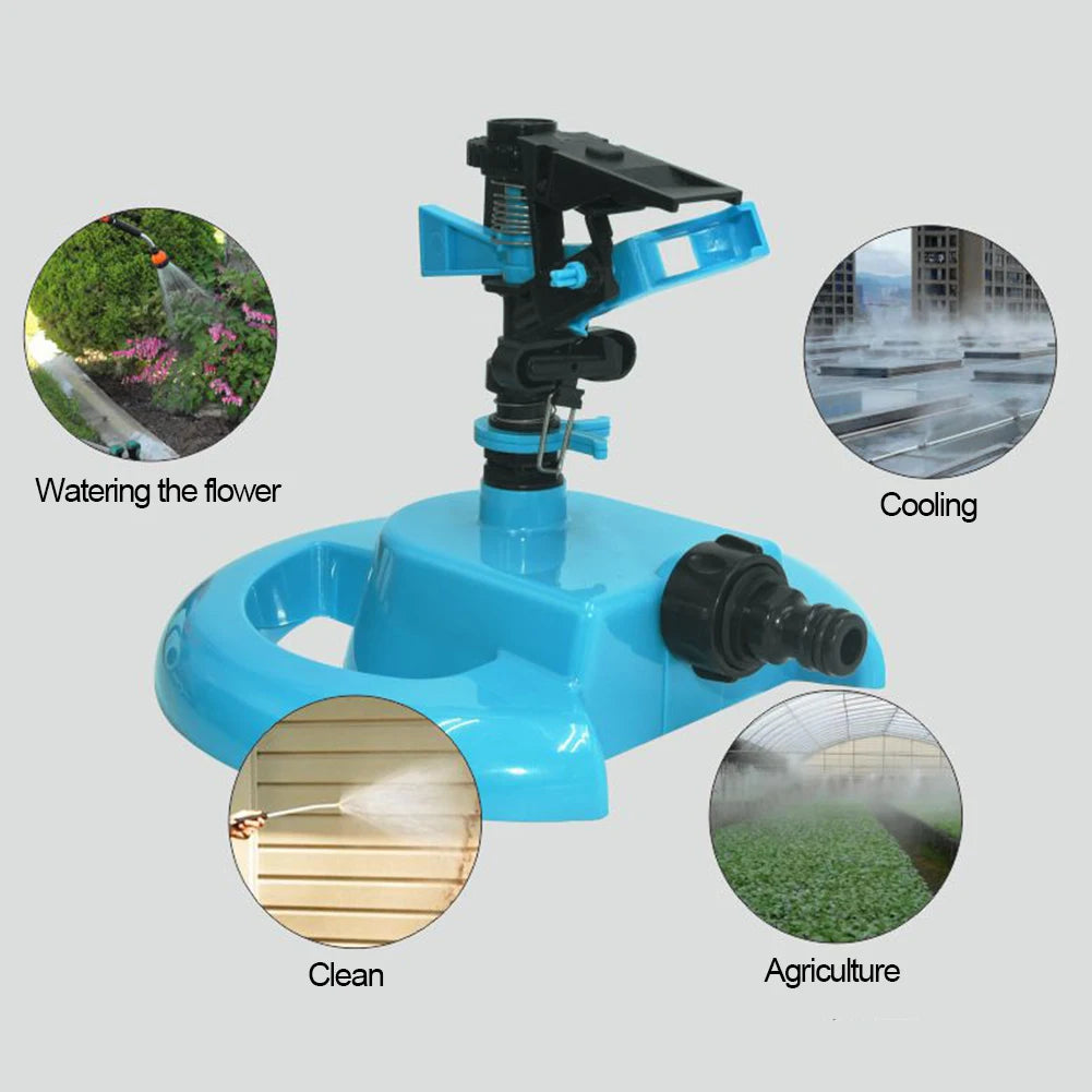 Automatic Rotating Sprinklers Adjustable Lawn Sprinkler Large Coverage Area Water Sprinkler Water-saving for Yard Lawn Garden