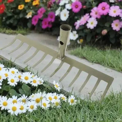 Heavy-Duty Mini Garden Rake Head – Soil & Leaf Loosening Tool