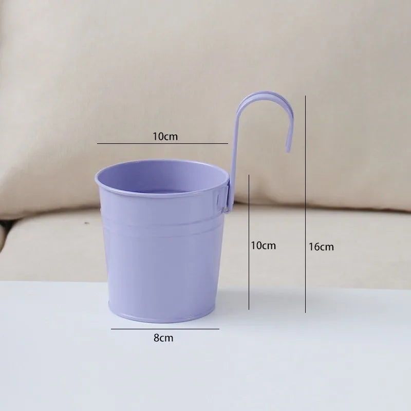 10-Color Metal Flower Pot Hooks – Hanging Garden Planters