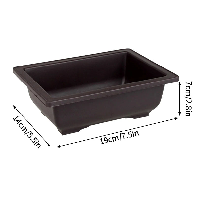 Square Bonsai Tray Planter – Imitation Purple Clay Flower Pot