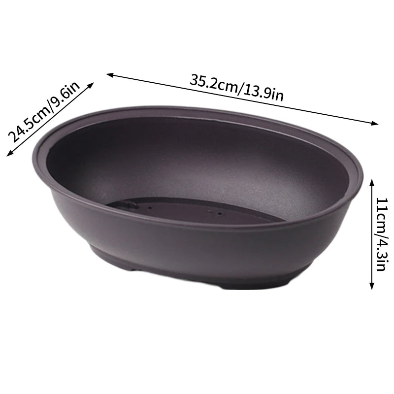 Square Bonsai Tray Planter – Imitation Purple Clay Flower Pot
