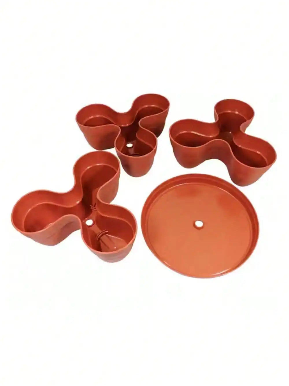 3-Tier Resin Vertical Planter – Terra Cotta Flower & Herb Pots