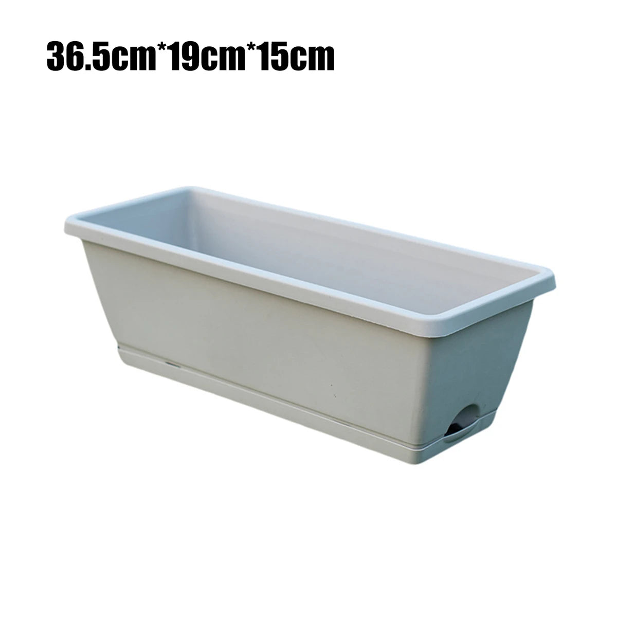 Eco-Friendly Rectangular Flower Pot with Drain Holes – Reusable Garden Planter