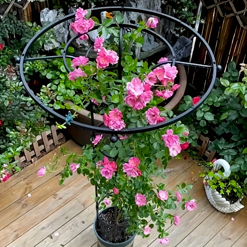 82.68-Inch White Metal Climbing Plant Trellis Garden Frame - Rust-Resistant Outdoor Cage Support with Plastic Coating, Perfect for Vines, Flowers, Vegetables, and Roses, Practical Garden Structure with Grid Design