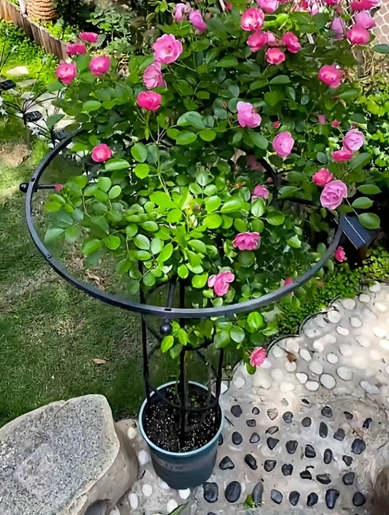 82.68-Inch White Metal Climbing Plant Trellis Garden Frame - Rust-Resistant Outdoor Cage Support with Plastic Coating, Perfect for Vines, Flowers, Vegetables, and Roses, Practical Garden Structure with Grid Design